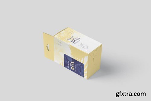 Package Box Mockup Set - Slim Square with Hanger