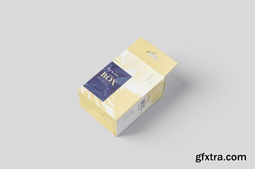 Package Box Mockup Set - Slim Square with Hanger