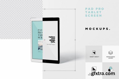 Pad Pro Tablet Screen Mockup Set