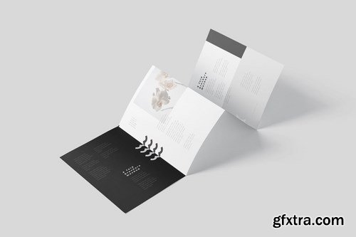 4-Fold Brochure Mockup Set - Din A4 A5 A6