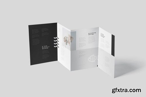 4-Fold Brochure Mockup Set - Din A4 A5 A6