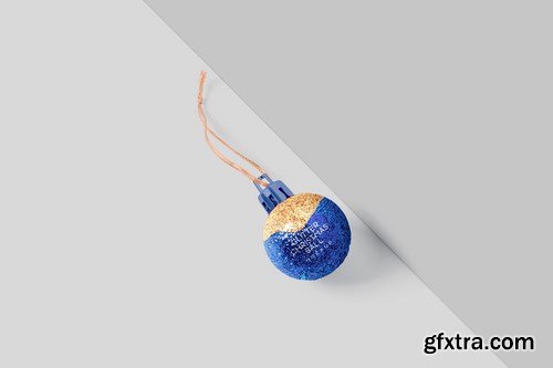 Glitter Christmas Ball Mockup