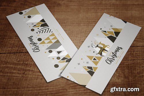 Flat design Creative Christmas greeting card