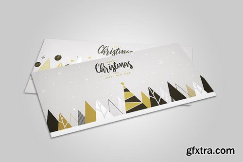 Flat design Creative Christmas greeting card