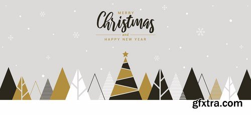 Flat design Creative Christmas greeting card