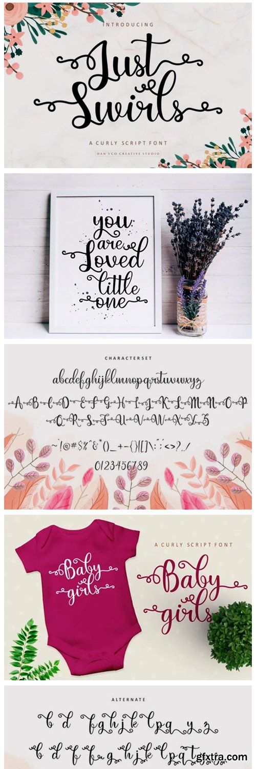 Just Swirls Font