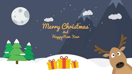 Videohive - Cartoon Christmas Postcard 02