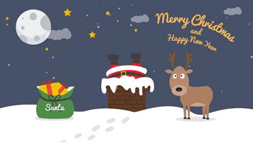 Videohive - Cartoon Christmas Postcard 04