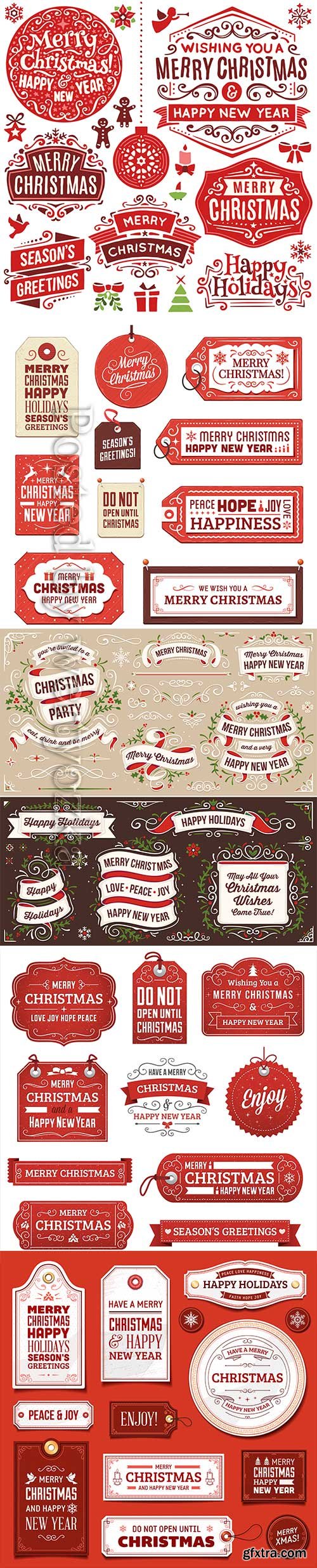 Collection of christmas vector design elements