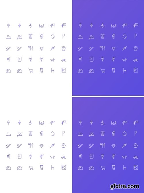 Simple Vector Icons Set for Сafe