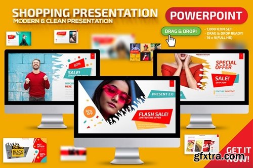 Shopping Powerpoint, Keynote and Google Slides Templates