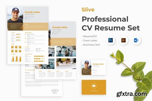 Professional Creative CV Resume Set - Slive