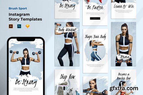 Instagram Story Template - Brush Sport