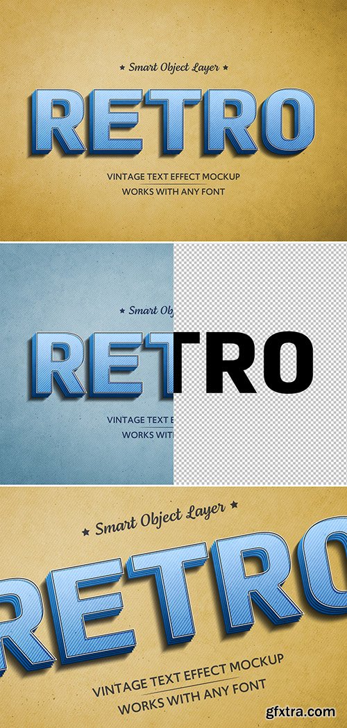 Retro Text Effect Mockup 302986024