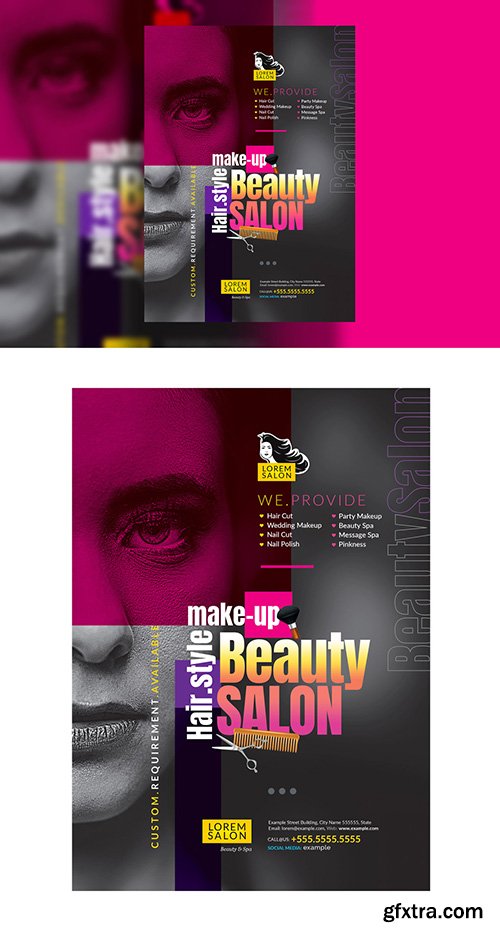 Beauty Salon Poster Layout 302490795