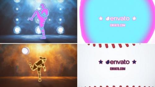 Videohive - Neon Baseball Logo