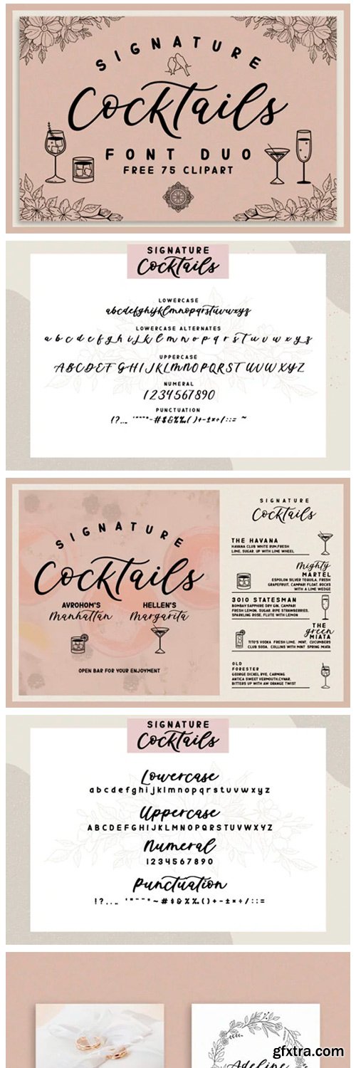 Signature Cocktails Duo Font