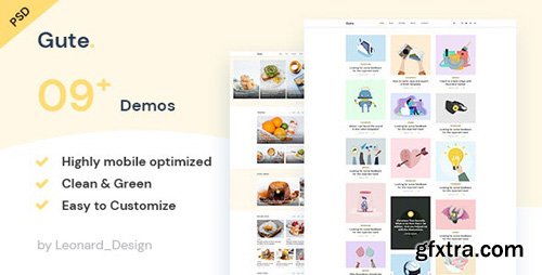 ThemeForest - Gute v1.0 - Minimalist Blog PSD Template - 24993107