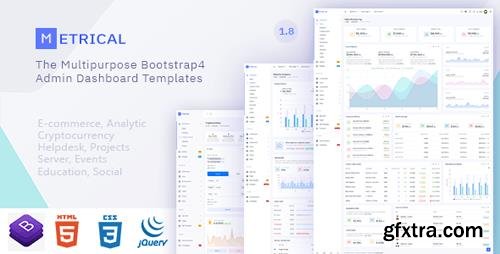 ThemeForest - Metrical v1.8 - Multipurpose Bootstrap4 Admin Dashboard Template - 24250418