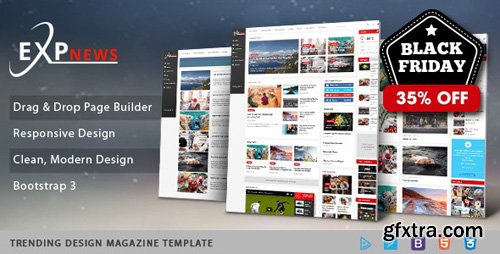 ThemeForest - Sj ExpNews v3.9.6 - Clean Drag & Drop News Portal Joomla Template - 20225111