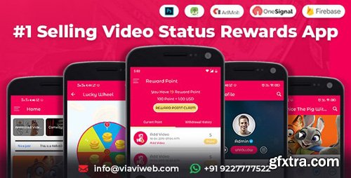 CodeCanyon - Android Video Status App With Reward Points (Lucky Wheel, WA Status Saver) v4.0 - 22983826