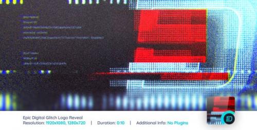 Videohive - Epic Digital Glitch Logo Reveal