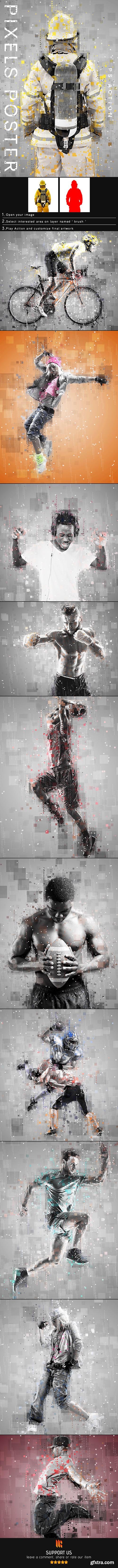 GraphicRiver - Pixels Poster Photoshop Action 25092041