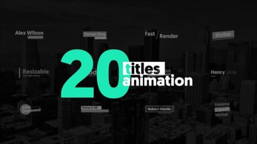 Videohive - 20 Animated Titles