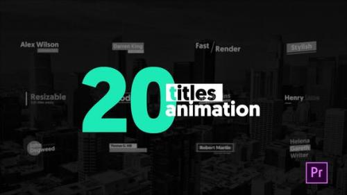 Videohive - 20 Animated Titles / MOGRT