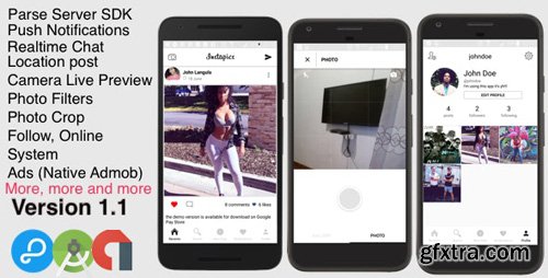 CodeCanyon - Instapics v1.1 - More than just a photo sharing App (Parse Server) - 20199332