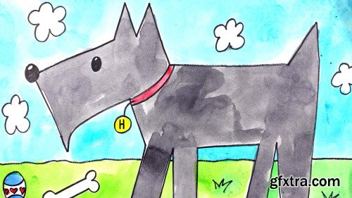 Art for Kids: Drawing and Watercolor Painting a Scottie Dog Step-By-Step