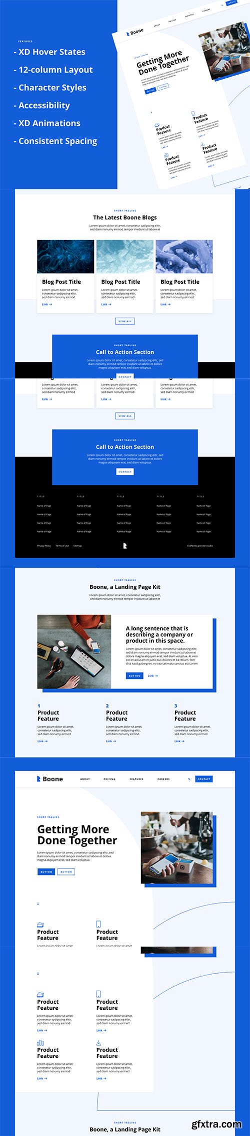 Boone – XD Landing Page Template