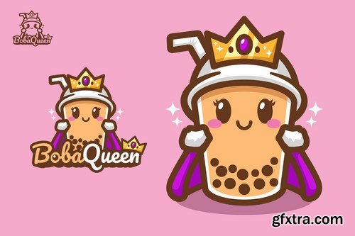 BobaQueen - Mascot & Esport Logo