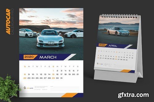 2020 Auto Car Calendar Pro