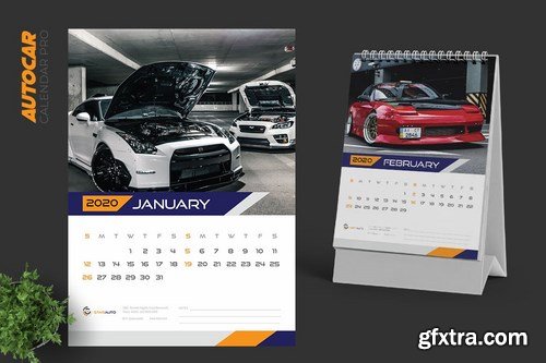 2020 Auto Car Calendar Pro