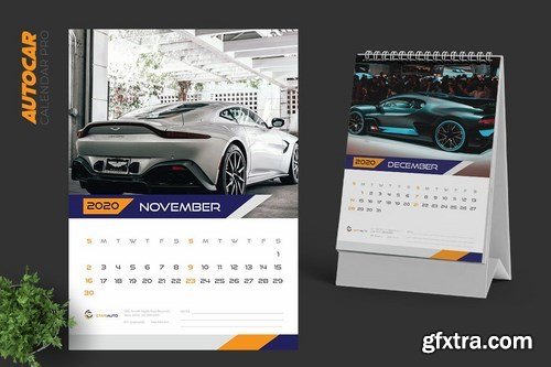 2020 Auto Car Calendar Pro