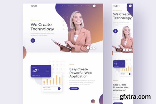 Business Technology Responsive Landing Page