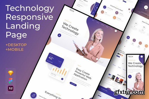 Business Technology Responsive Landing Page