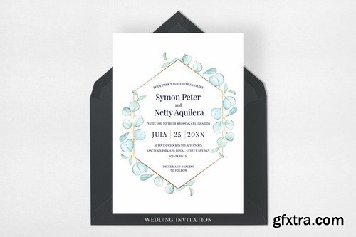 Eucalyptus Wedding Invitation Set