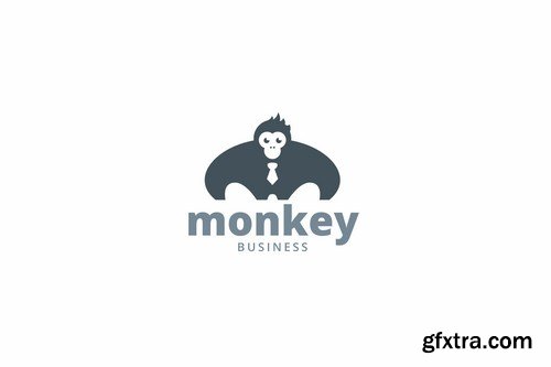 Monkey business logo template