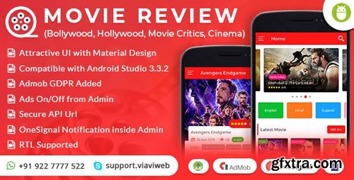 CodeCanyon - Android Movie Review App  (Bollywood, Hollywood, Movie Critics, Cinema) (Update: 17 May 19) - 13077948