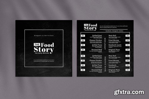 Blackboard Square Food Menu. 01