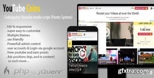 CodeCanyon - YouTube Coins v2.0.0 - (Media Script + Points System) - 11417642