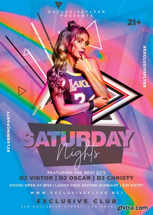 Saturday nights - Premium flyer psd template