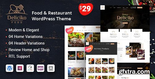 ThemeForest - Deliciko v1.4 - Restaurant WordPress Theme - 24062427