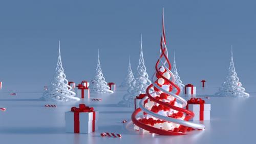 Videohive - Abstract Christmas Trees (2 in 1)