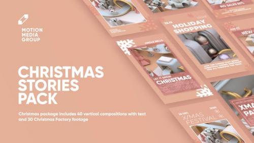 Videohive - Christmas Factory Stories