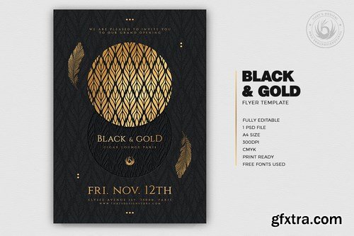 Black and Gold Flyer Template V13