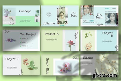 Rafflesia - Minimalist Powerpoint Google Slides and Keynote Templates