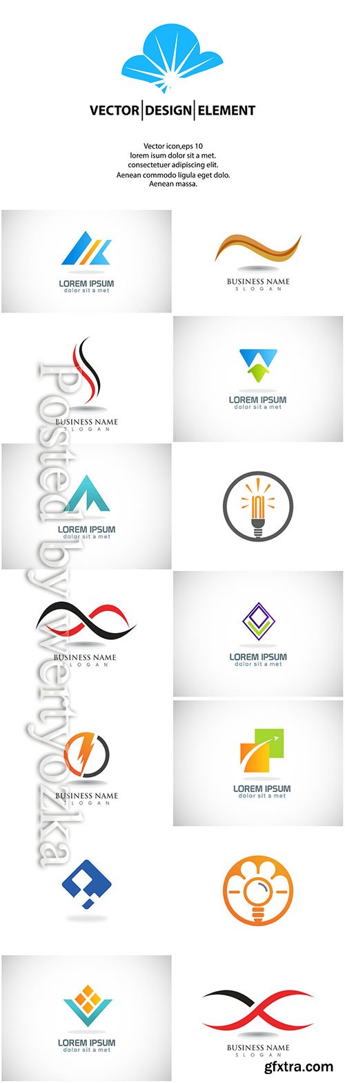 Logos set, business vector # 4